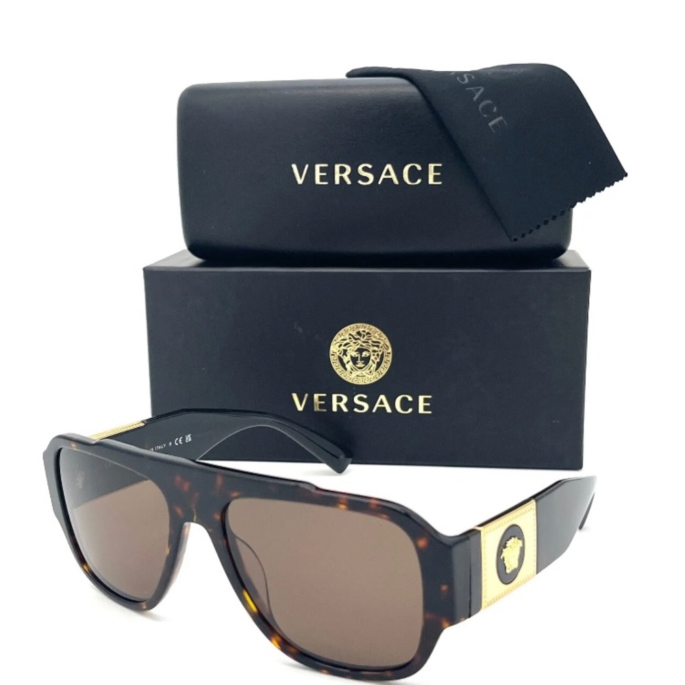 Versace VE4436U 108/73 Havana / Dark Brown 57mm Sunglasses